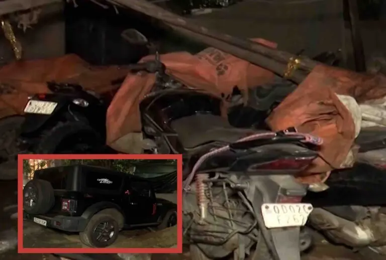 Drunk Driving Scare In Bhubaneswar; Thar Rams Into Garage, 2 Injured