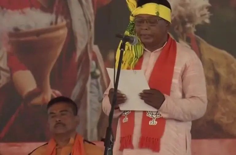Meet Kshudiram Tudu, BJP’s Tribal Leader In Bengal Who Took Oath In Santhali