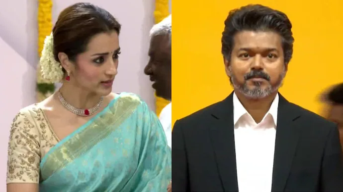 Vijay and Trisha at swearing in