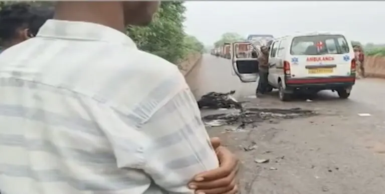 Motorcyclist Burnt Alive In Hit-&-Run On NH-149 In Odisha’s Angul