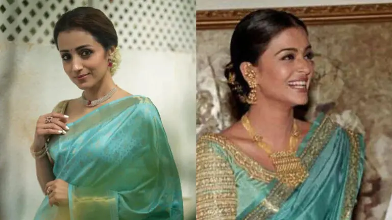Internet Finds Trisha Krishnan’s Look At Vijay’s Oath-Taking Ceremony Similar To Aishwarya Rai’s 2000 Appearance!