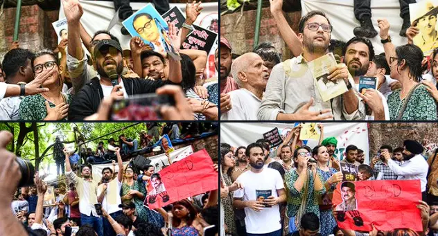 Abhijeet Dipke At Jantar Mantar Demonstration: Hundreds Demand Dharmendra Pradhan’s Resignation