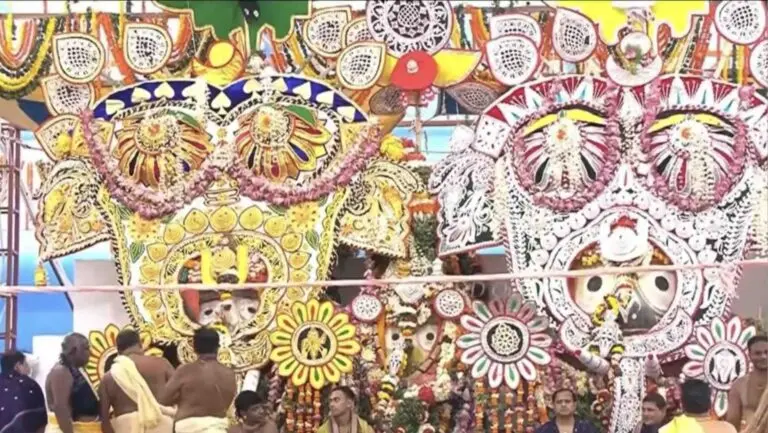 Lords Of Puri Jagannath Temple Adorned In Majestic ‘Hati Besha’ After Grand Ceremonial Bath