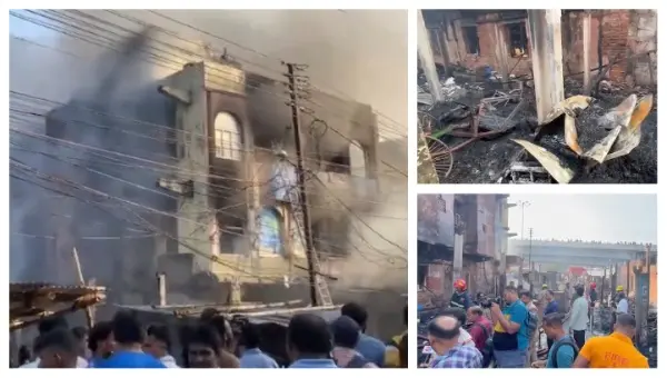 Early Morning Blaze Devastates Cuttack’s Fish Market; Bank, Over 30 Shops Reduced To Ashes