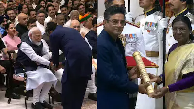 R Madhavan Receives Padma Shri From President Murmu, Greets PM Modi With A Bow