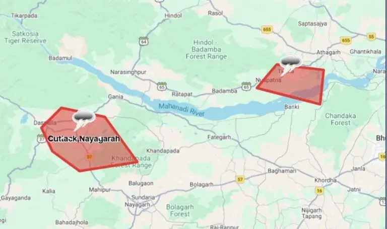 Red Warning For Cuttack, Nayagarh; Heavy Rain, Severe Thunderstorm Likely By 9PM