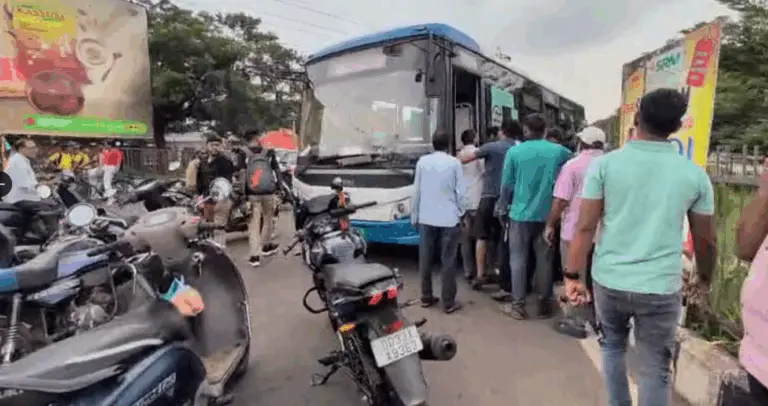Man, Daughter Injured After Being Hit By Ama Bus In Bhubaneswar