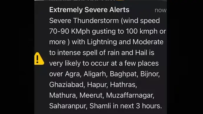 extremely severe alert