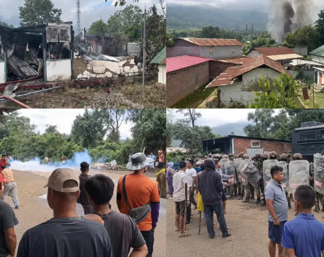Fresh Violence Feared As Houses Torched In Manipur’s Imphal West; Security Forces Avert Major Clash, Two Held