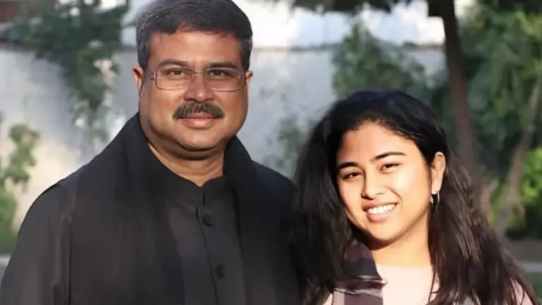 Dharmendra Pradhan and daughter Naimisha