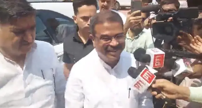Dharmendra Pradhan Gets Rousing Welcome From BJP MPs At Parliament