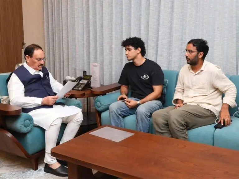 JP Nadda with CJP spokespersons
