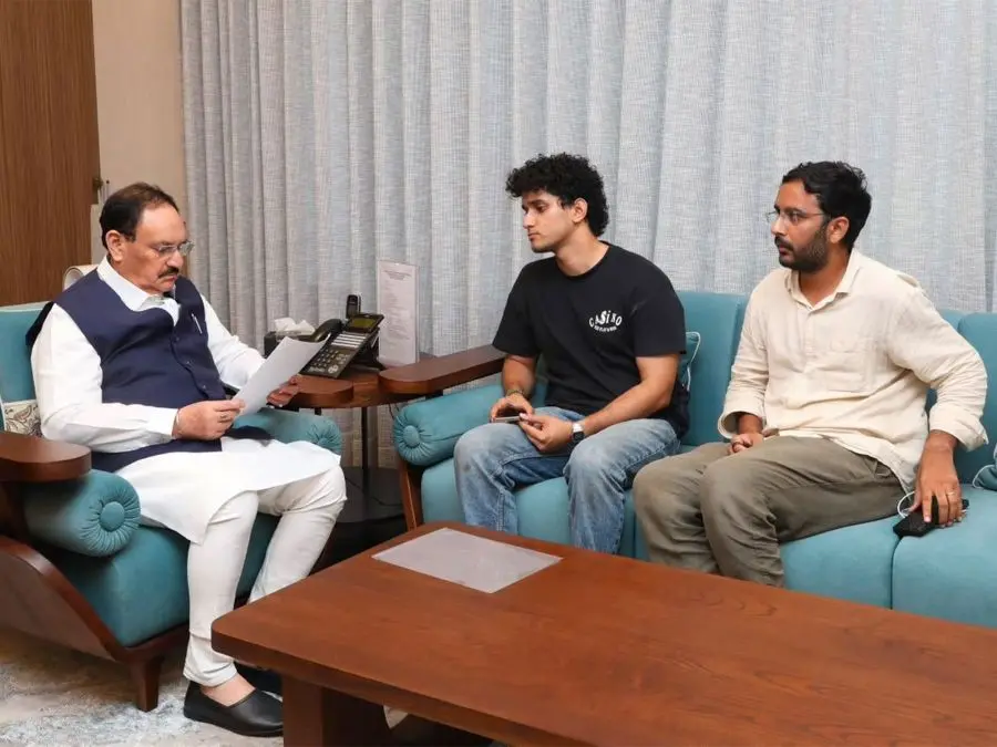 JP Nadda with CJP spokespersons