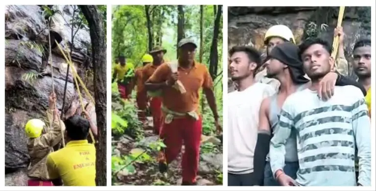 Three Stranded Trekkers Rescued After 22 Hours From Malyagiri Forest In Odisha