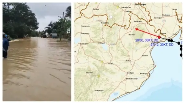 Deep Depression Heads Toward Odisha After Landfall; Baleshwar Records 246.6 MM Rainfall
