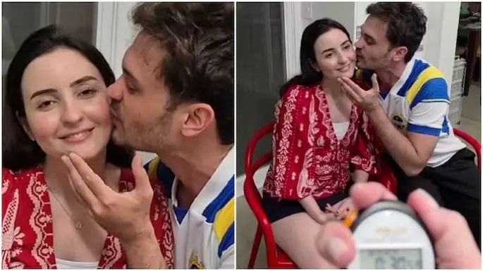 Most kisses in half a minute