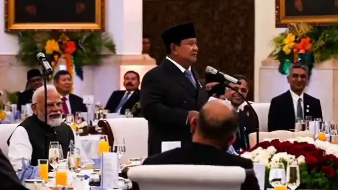 Narendra Modi and President Subianto