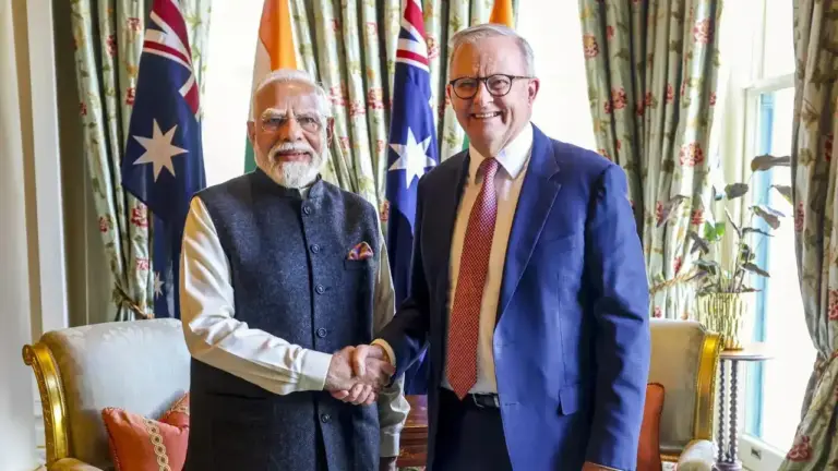 Narendra Modi with Australian PM Anthony Albanese