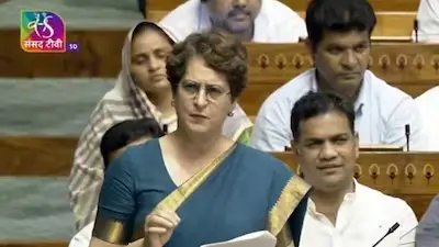 Priyanka Gandhi in Parliament