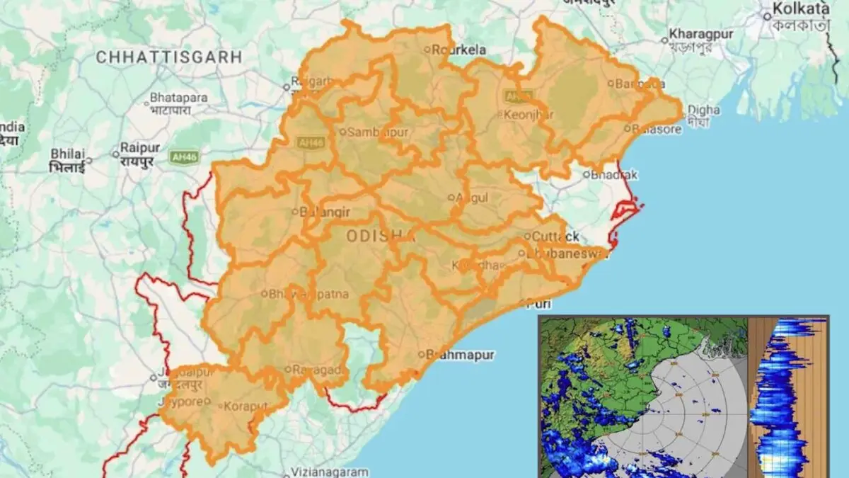 Rain, Thunder To Lash Bhubaneswar For Next 2-3 Hours; Orange Alert For 23 Odisha Dists