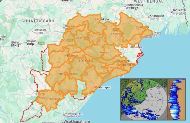 Rain, Thunder To Lash Bhubaneswar For Next 2-3 Hours; Orange Alert For 23 Odisha Dists