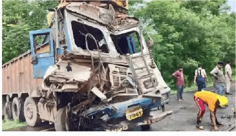 Two Killed As Trucks Collide, Catch Fire In Odisha’s Anugola