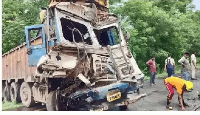 Two Killed As Trucks Collide, Catch Fire In Odisha’s Anugola