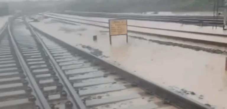Train Services Normalised In Odisha’s Rayagada As Rainwater Recedes From Flooded Track