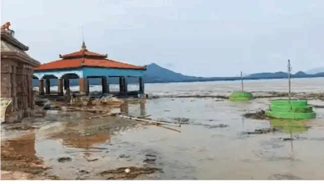 Mahanadi Floodwaters Enter Bhattarika Temple In Odisha’s Kataka