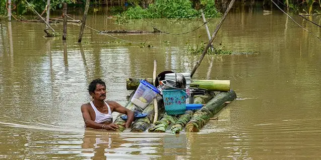 Five Districts In Assam Remain Submerged As Flood Toll Climbs To 82; Rescue Work Continues