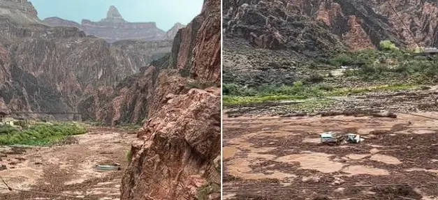 1 Dead, 15 Missing After Powerful Flash Flood Sweeps Through Grand Canyon; Overnight Stays Halted
