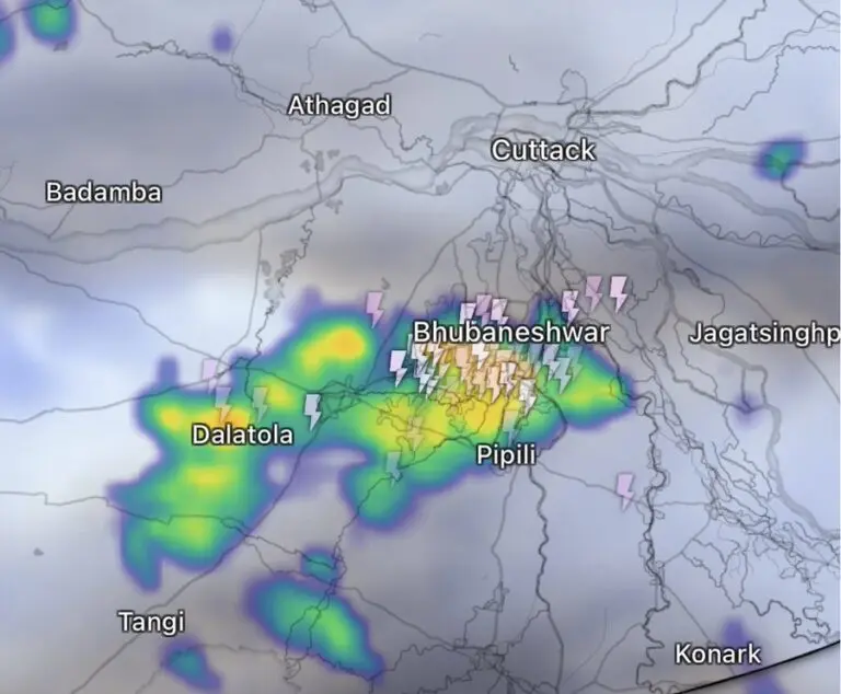 Sudden Heavy Rain Hits Bhubaneswar: IMD Issues 3-Hour Alert For Khordha & 6 Other Dists