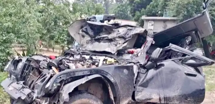 Thar Flips Several Times On Ganga Expressway, Four Young Men Killed
