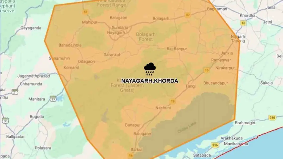 Rain, Lightning Alert Issued For Khordha, Puri Till 9PM Today