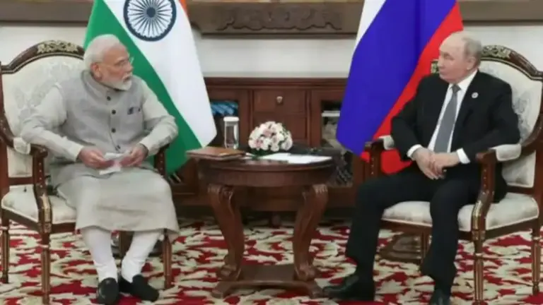 Modi meets Putin in Kyrgyzstan