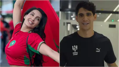 Nora Fatehi Blushes Over Yassine Bounou Dating Rumours, Calls Him ‘A Really Good Friend’
