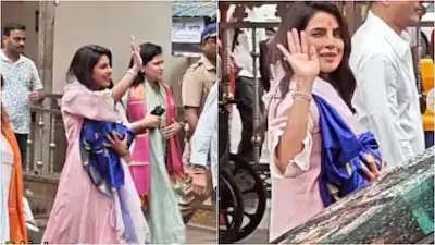 Priyanka Chopra Offers Prayers At Mumbai’s Siddhivinayak Temple, VideoGoes Viral