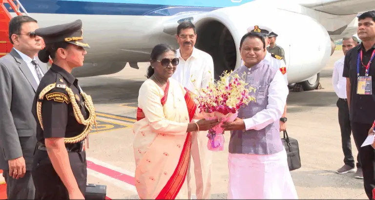 President Droupadi Murmu Arrives In Bhubaneswar On 3-Day Odisha Visit