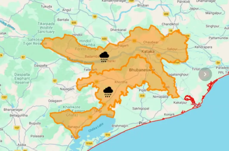 Bhubaneswar, Kataka Lashed By Rain, Thunder; IMD Issues Yellow Warning For 10 Dists This Evening