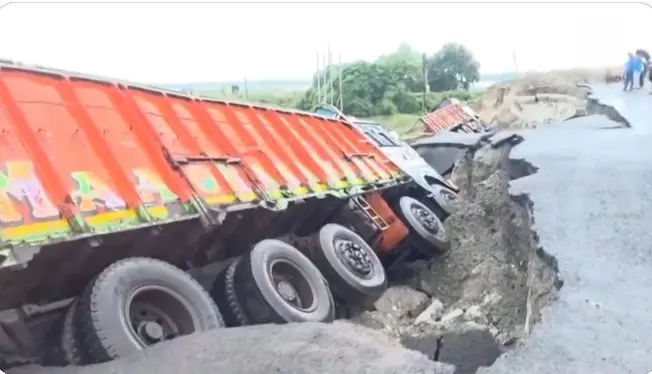 NH-53 Expansion In Odisha Under Scrutiny After 3 Trucks Topples As Road Caves In Amid Heavy Rain