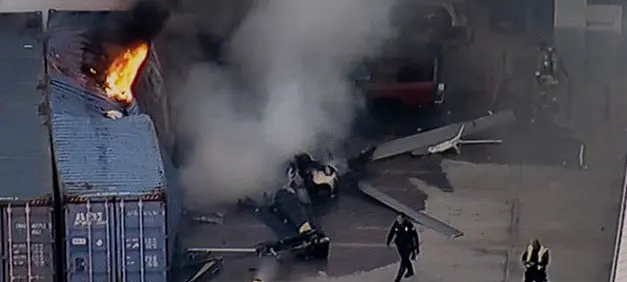 News Helicopter Crashes And Bursts Into Flames In Los Angeles; Three Dead