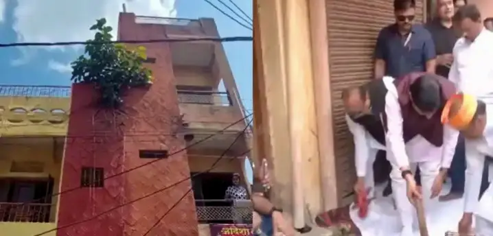 MP CM Strikes First Blow As His Ancestral House Falls For Ujjain Road Widening