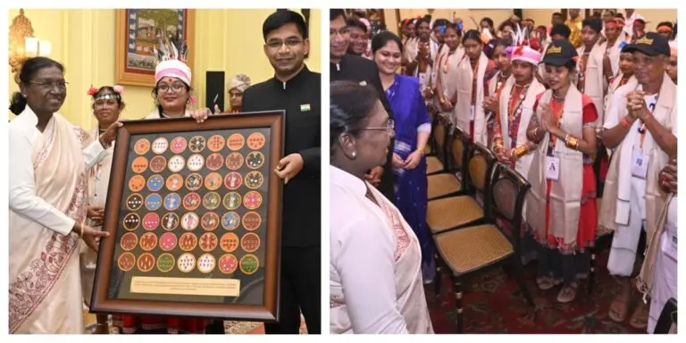 90 Folk Artists From Odisha’s Ganjam Meet President Murmu At Rashtrapati Bhavan