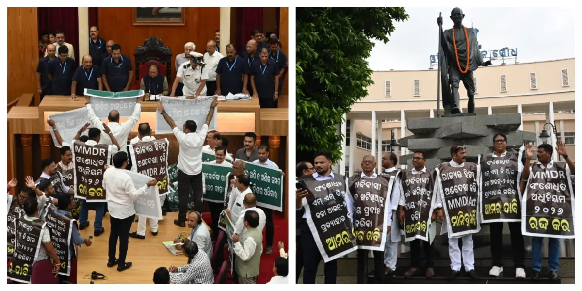 Odisha Assembly Stalled For 3rd Day As Opposition Steps Up Protest Over MMDR, Textbook Errors