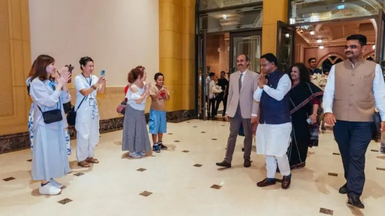 Mohan Majhi arrives in Abu Dhabi