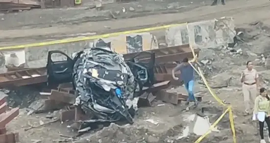 Speeding BMW Plunges Off Mumbai’s Coastal Road Bridge; 3 Dead, 1 Fighting For Life