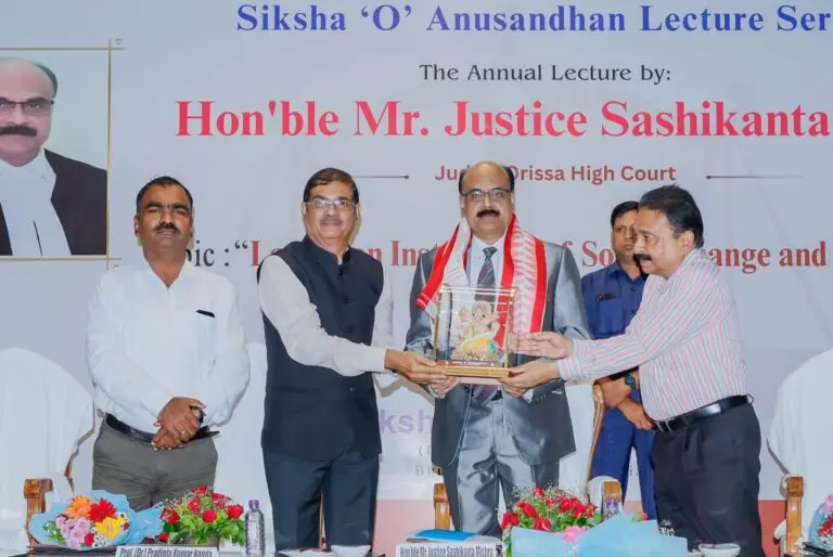 Law Operates As Engine Of Social Change: Justice Sashikanta Mishra At SOA Lecture Series