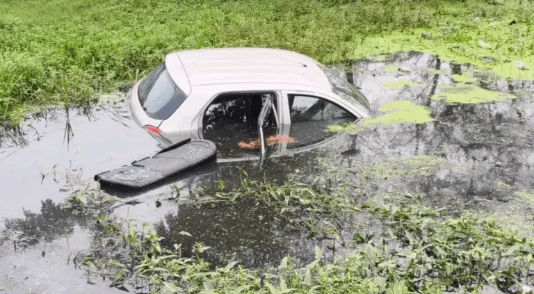 Couple Dies As Car Falls Into Water-Filled Pit In Odisha’s Paradip