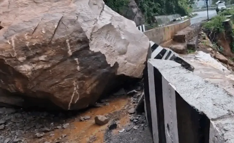 Odisha Minister Inspects Kalinga Ghati Hit By Landslides