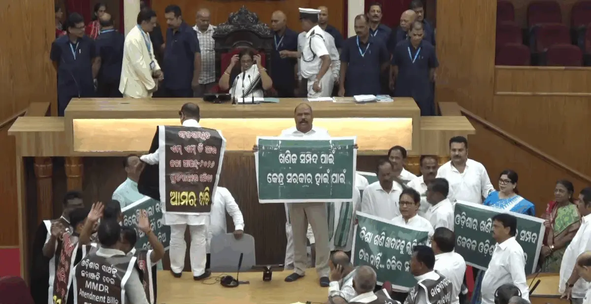 Odisha Assembly Adjourned For An Hour Amid Opposition Uproar Over MMDR Row